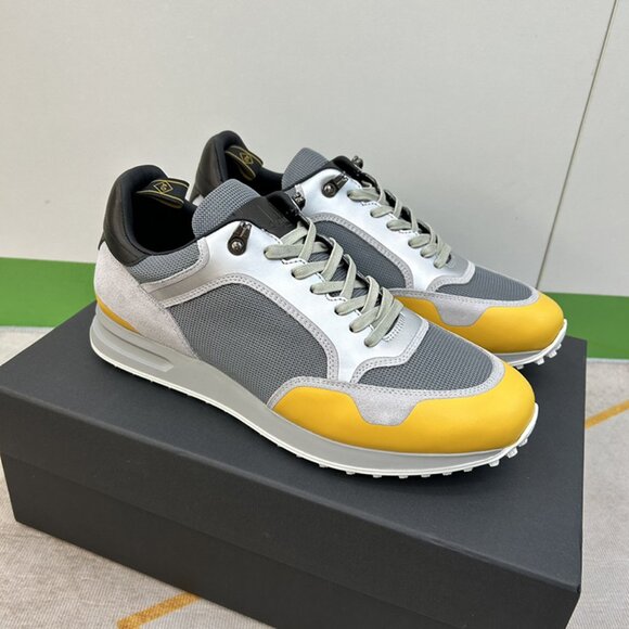 Dunhill Mens Daily Breathable Sports Shoes Yellow/Gray - Picture 4 of 10